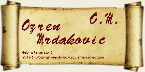 Ozren Mrdaković vizit kartica